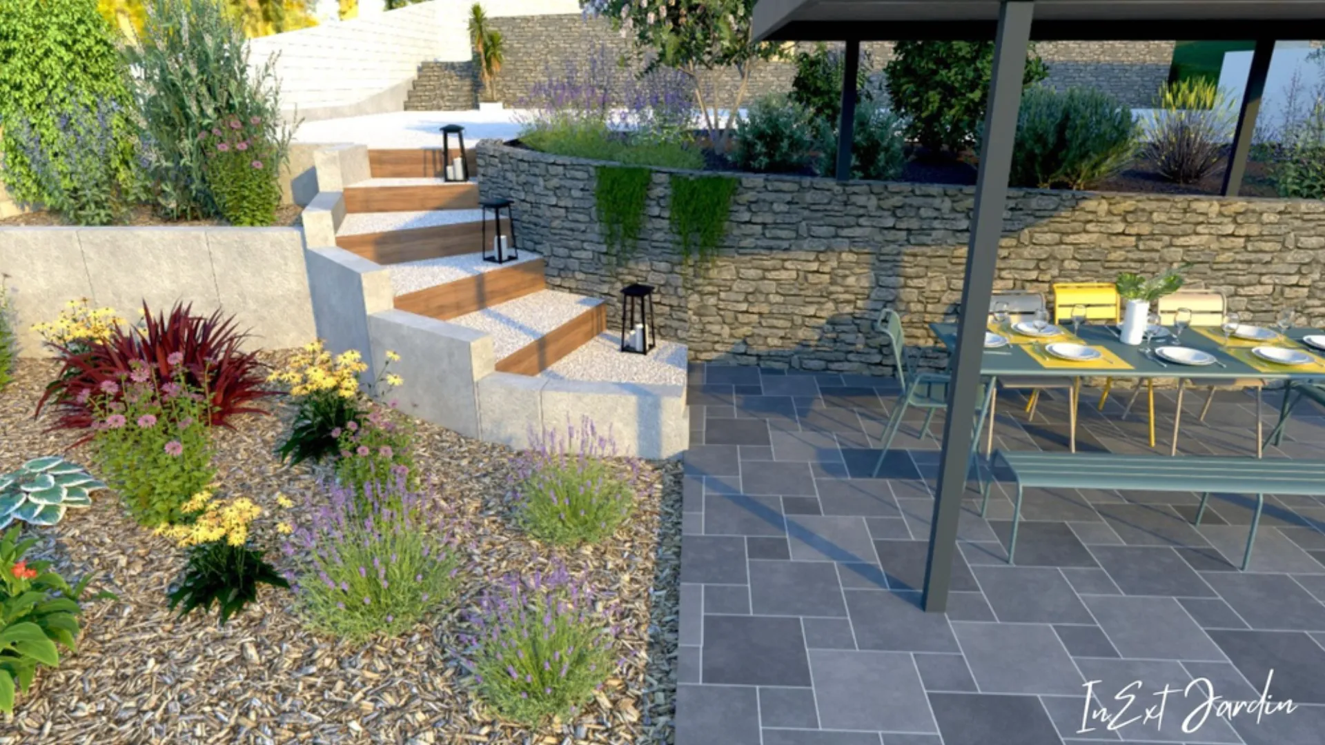 Projet de conception d’un jardin avec piscine et d’un terrain de boules à Martigues (13)