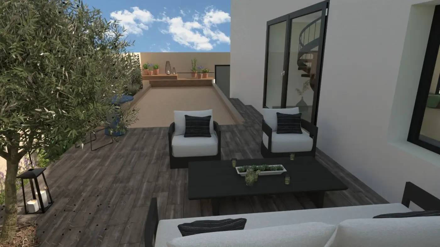 Projet de conception d’une terrasse et d’un terrain de pétanque à Martigues (13) — visuel 10