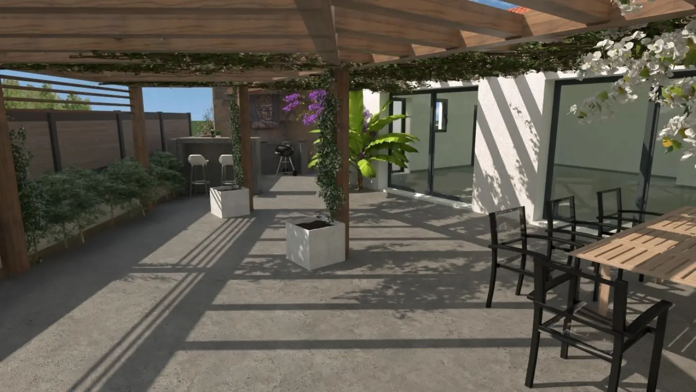 Projet de conception d’un jardin avec piscine et d’une terrasse à Martigues (13) — visuel 14