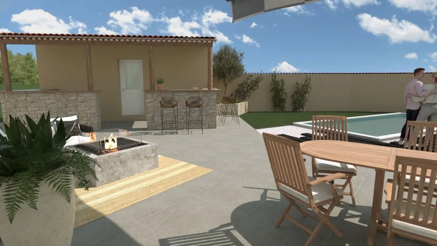 Projet de conception et de décoration d’un jardin avec piscine à Rognac (13) — visuel 12