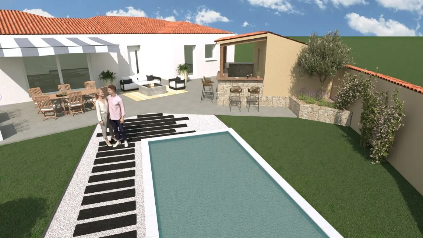 Projet de conception et de décoration d’un jardin avec piscine à Rognac (13) — visuel 11