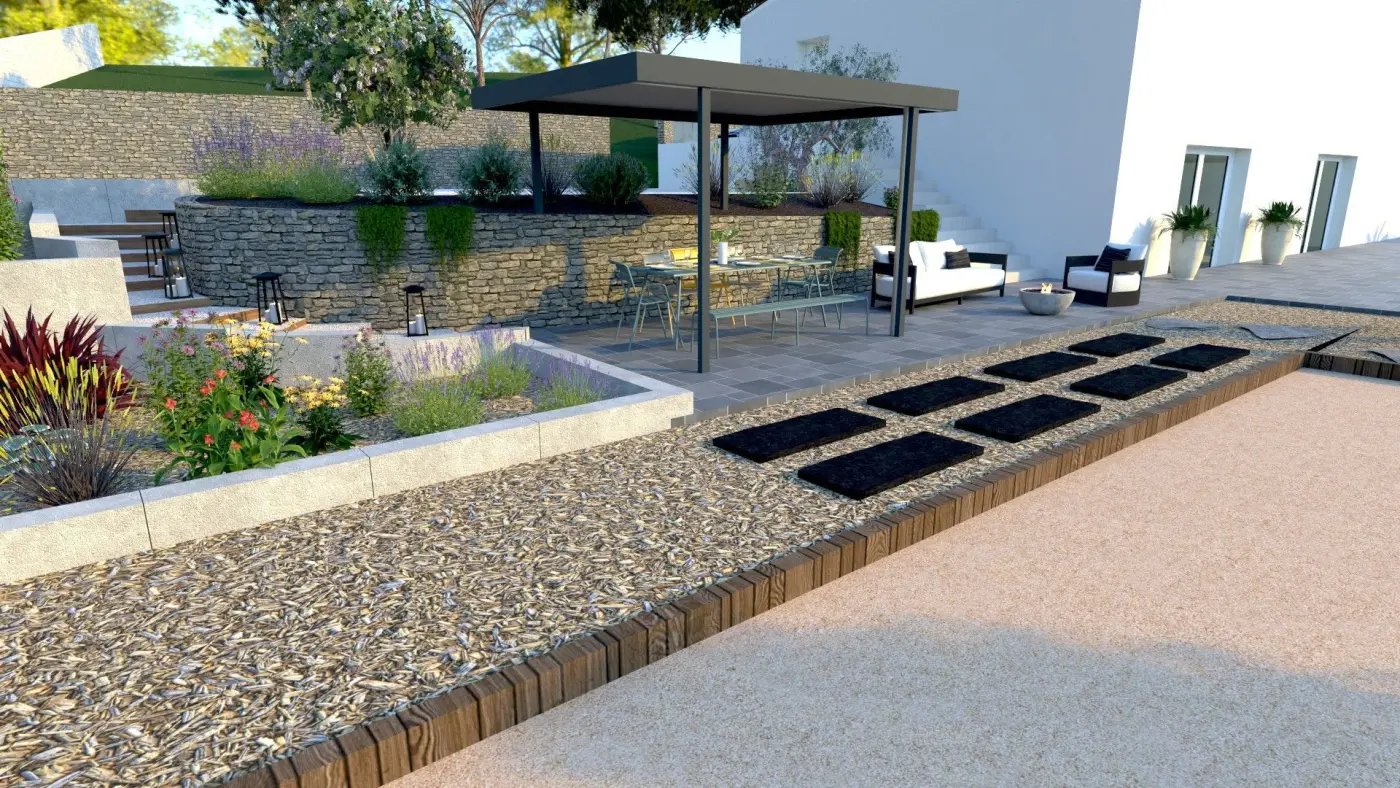 Projet de conception d’un jardin avec piscine et d’un terrain de boules à Martigues (13) — visuel 11