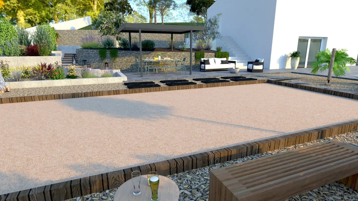 Projet de conception d’un jardin avec piscine et d’un terrain de boules à Martigues (13) — visuel 12