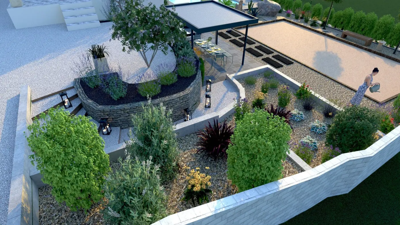 Projet de conception d’un jardin avec piscine et d’un terrain de boules à Martigues (13) — visuel 16