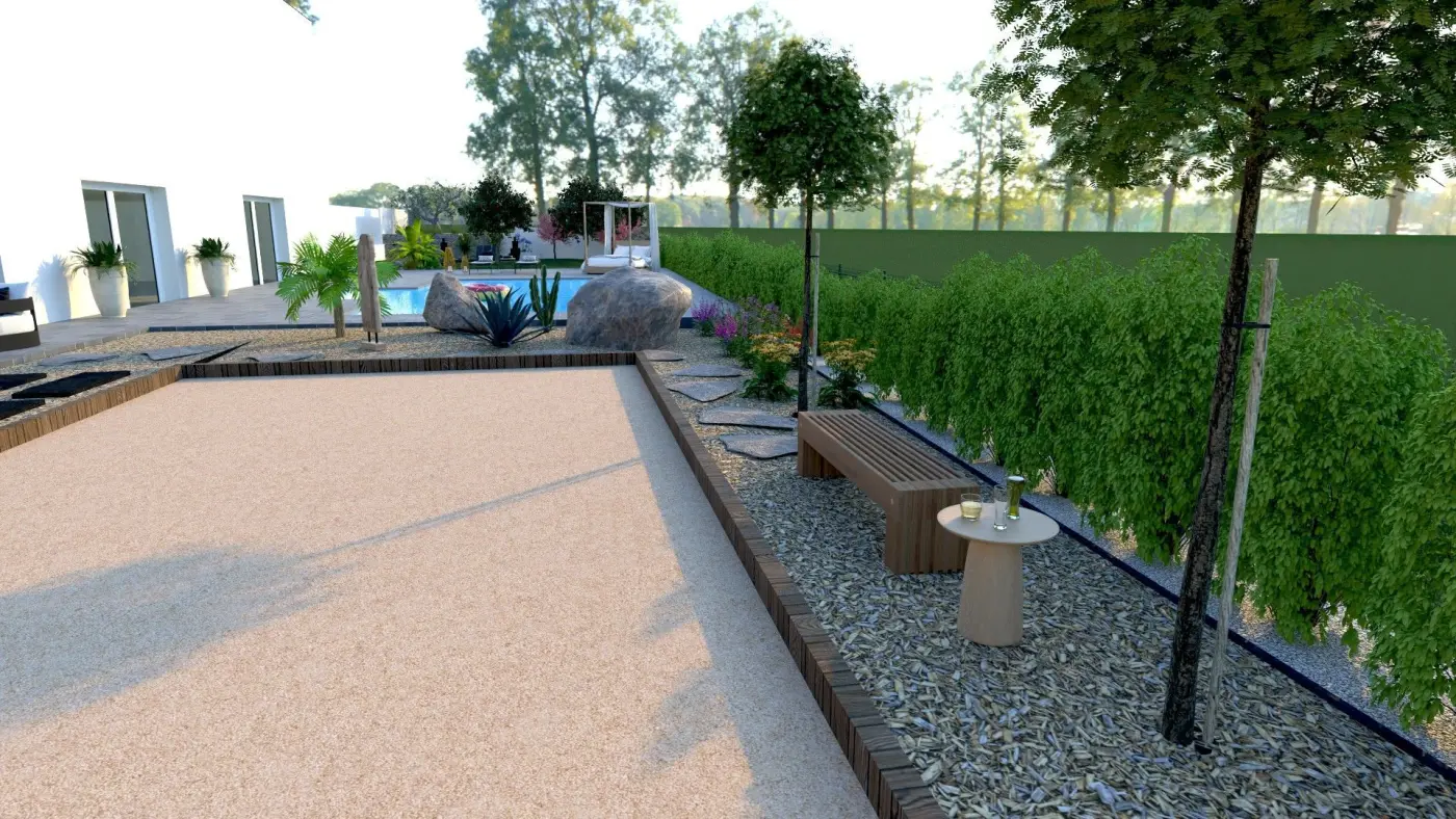 Projet de conception d’un jardin avec piscine et d’un terrain de boules à Martigues (13) — visuel 19