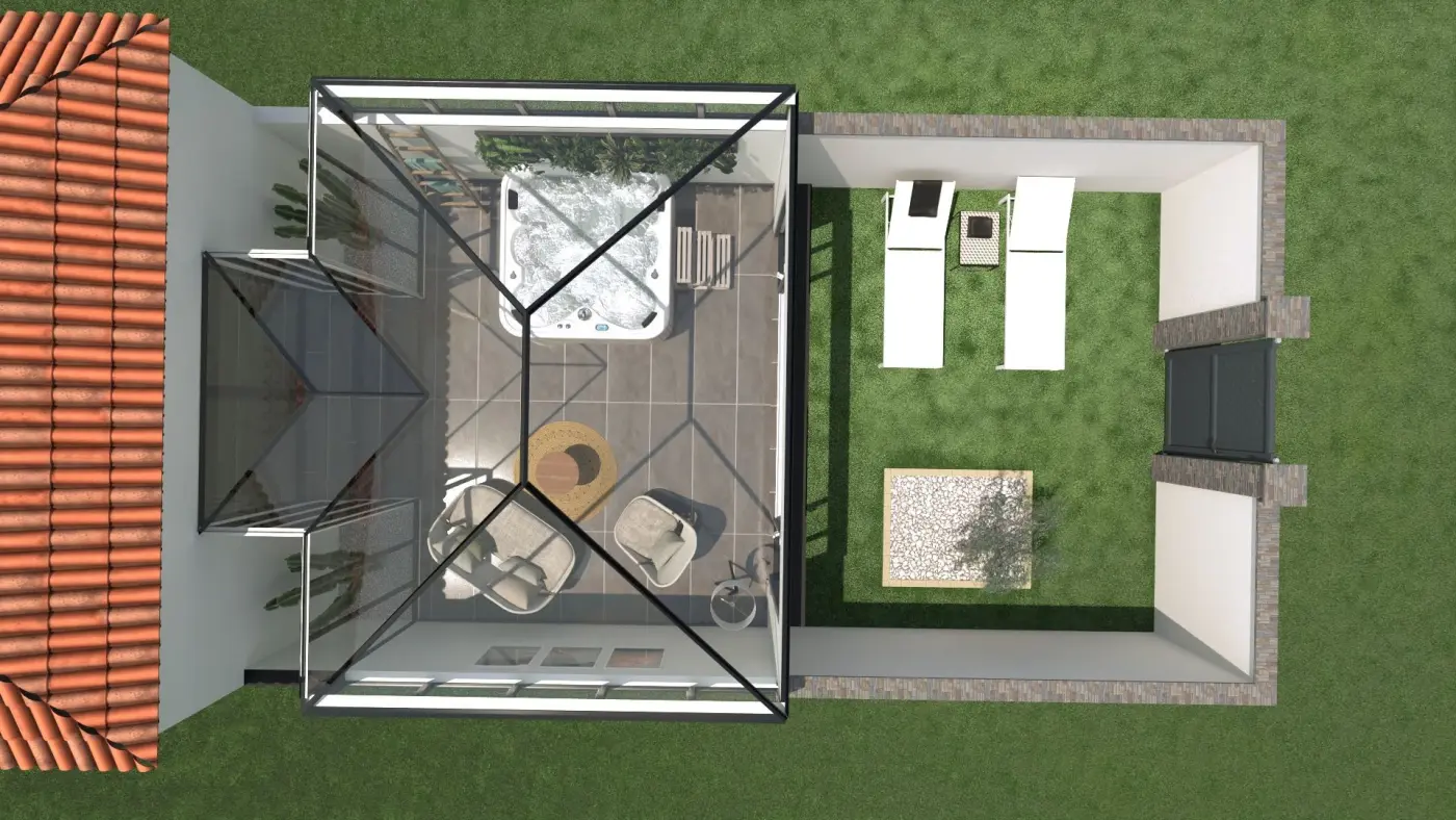 Projet de conception d’une véranda verrière à Ventabren (13) — visuel 10