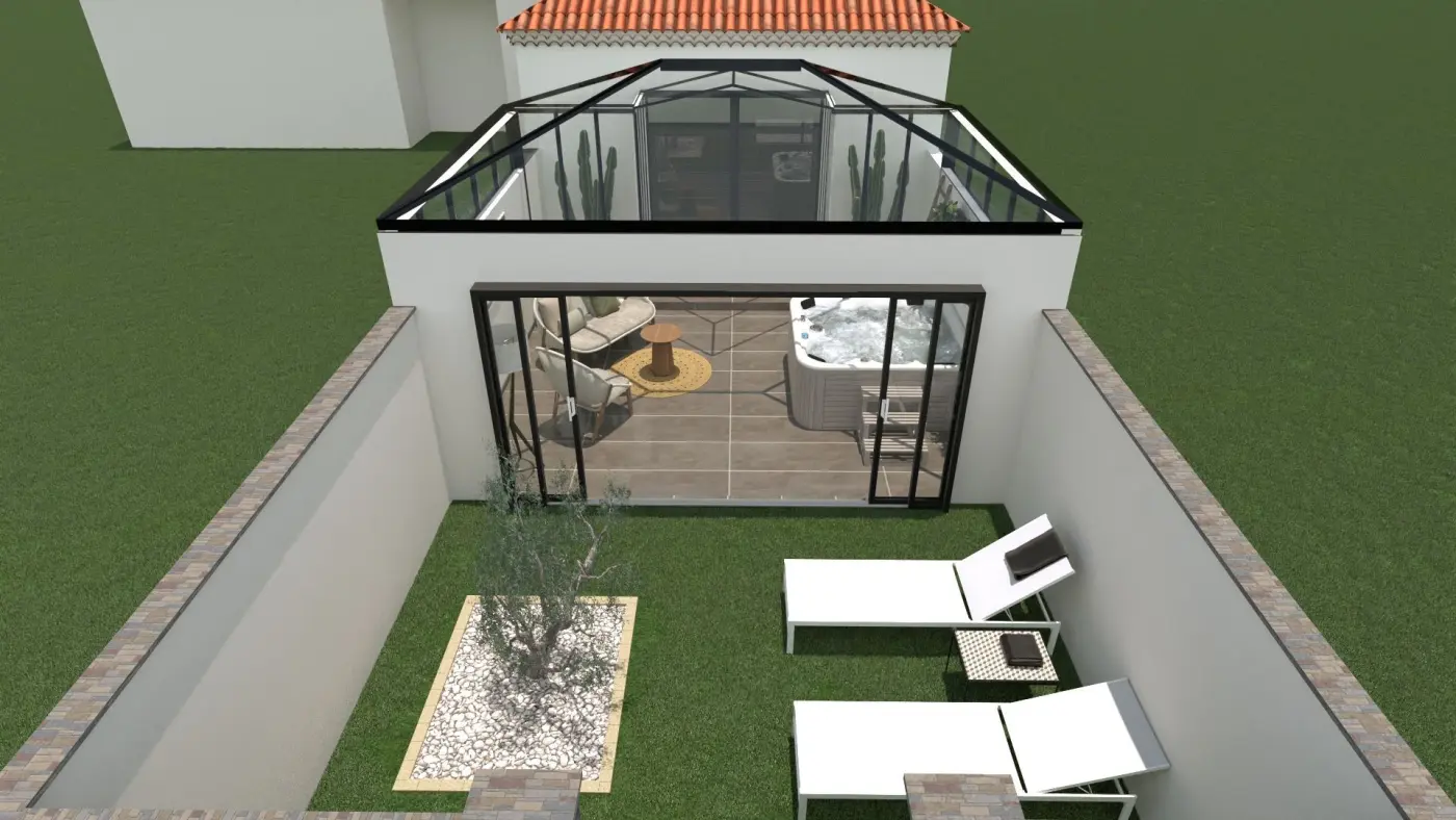 Projet de conception d’une véranda verrière à Ventabren (13) — visuel 11