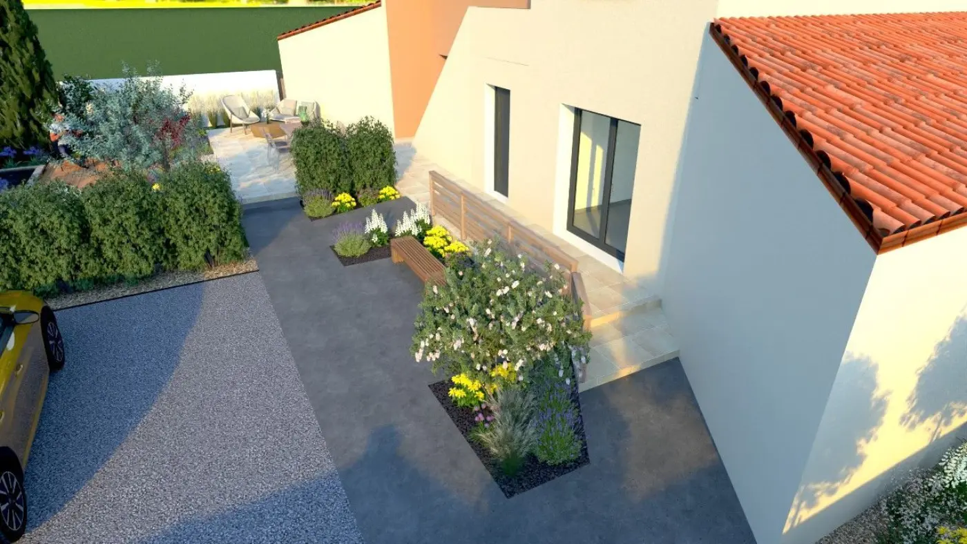 Conception et d’aménagement du parking et de l’espace extérieur d’un cabinet médical à Rognac (13) — visuel 9