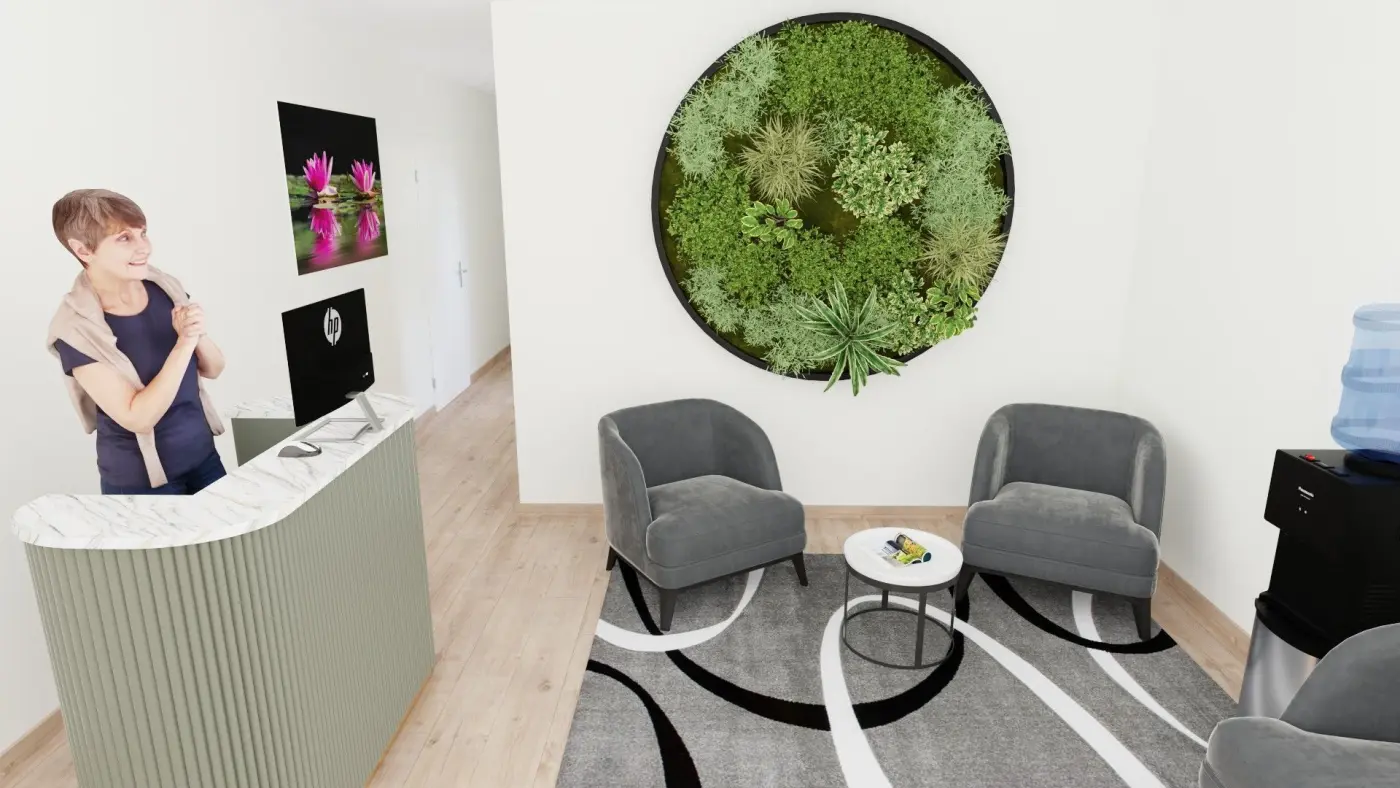 Projet de conception et d’aménagement d’un salon de massage avec hall d’accueil et salle d’eau à Bouzonville (57) — visuel 4