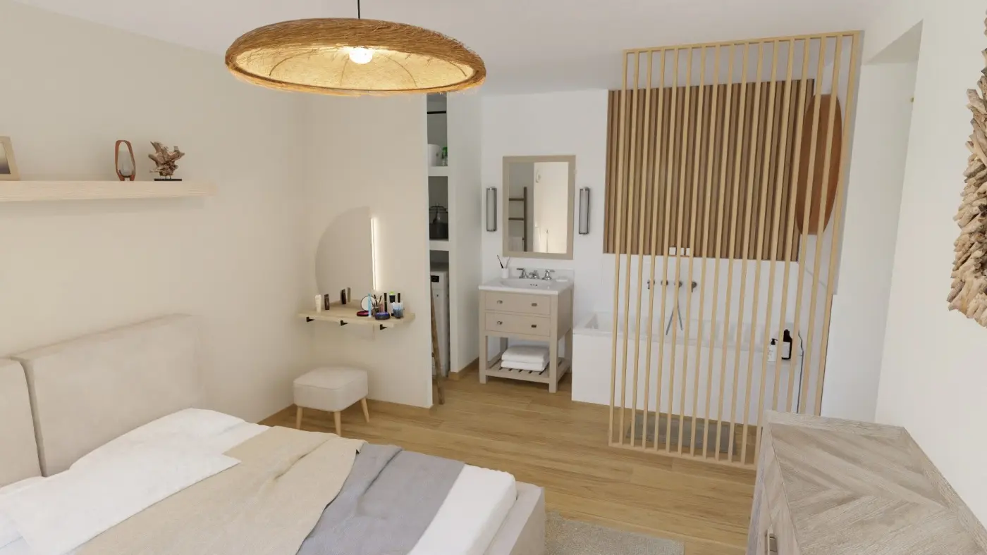 Projet de conception d’une suite parentale avec salle de bain ouverte à vitrolles (13) — visuel 14