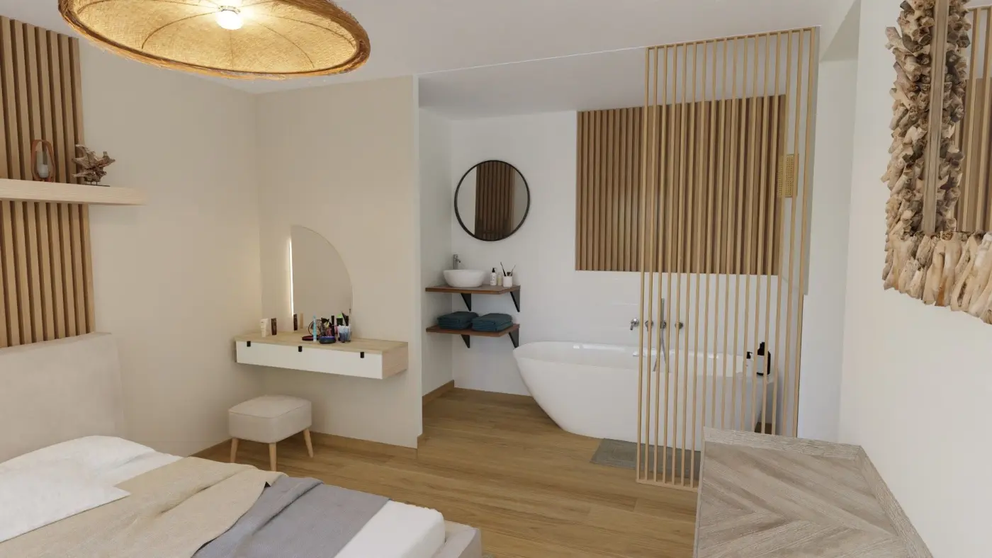 Projet de conception d’une suite parentale avec salle de bain ouverte à vitrolles (13) — visuel 13